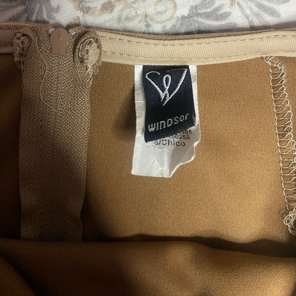 Tan Bodycon Mini Skirt - Picture 3 of 3